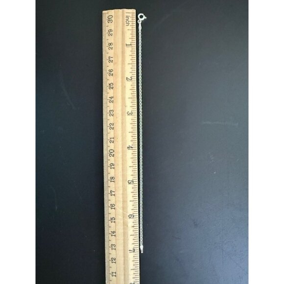 P. LUX 925 Sterling Silver Italy Flat Mariner Link Bracelet 7 in Jewelry Dainty - Picture 5 of 10